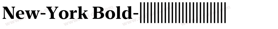 New-York Bold字体转换